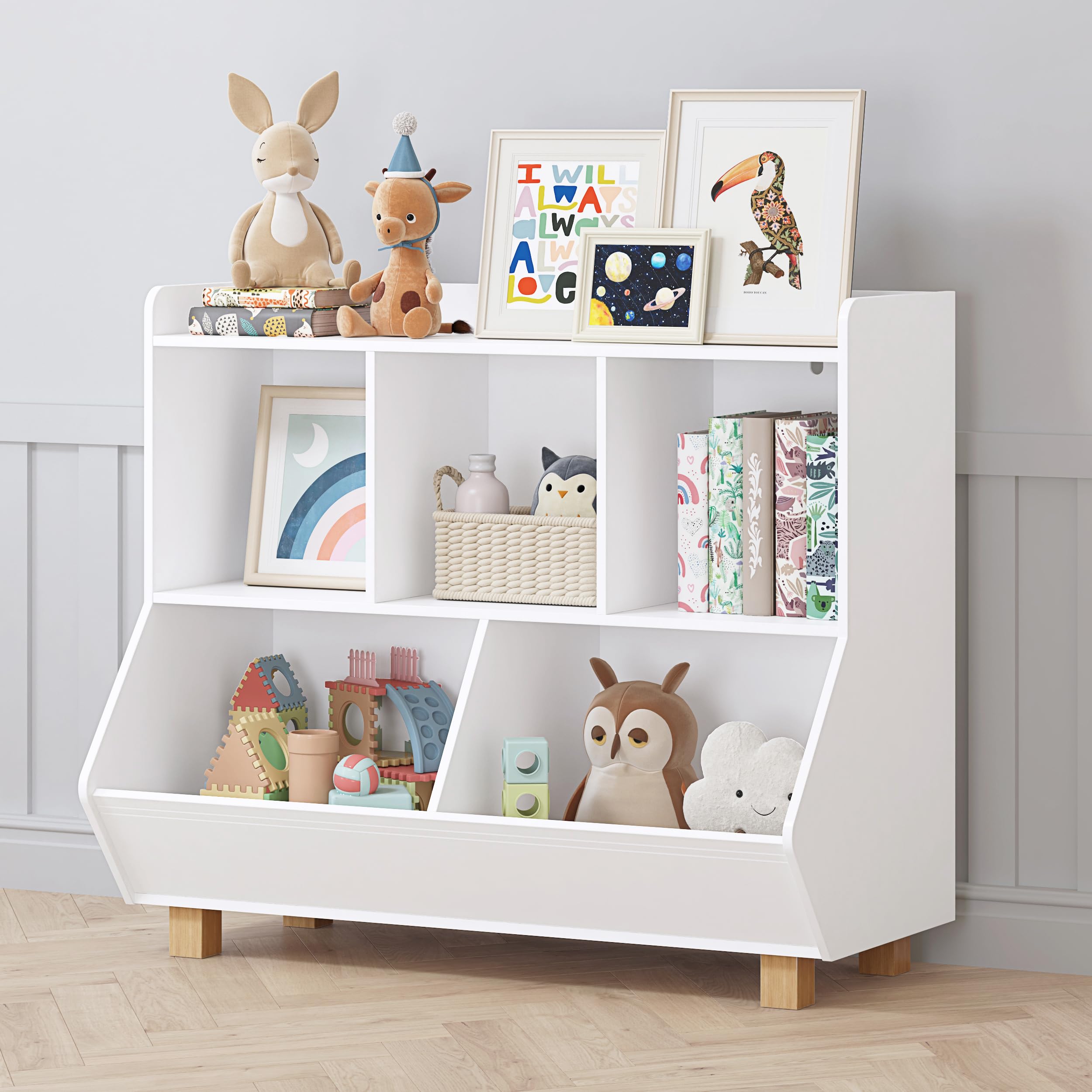 5-Cube Toy Storage Organizer with Legs
