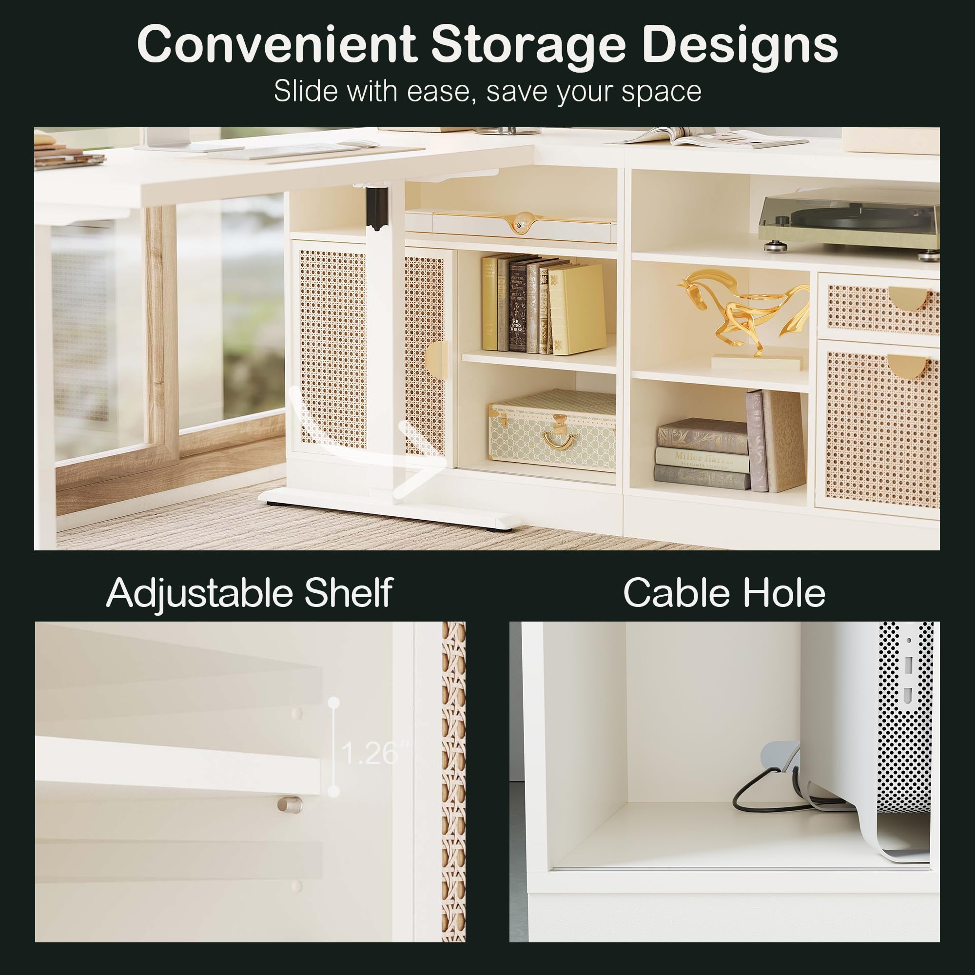 2-Drawer Lateral File Cabinet with Lock and Storage Shelves