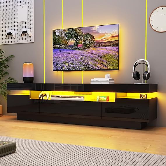 70 Inch LED TV Stand with RGB Lighting