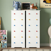 6 Drawer Tall Dresser with Colorful Handles