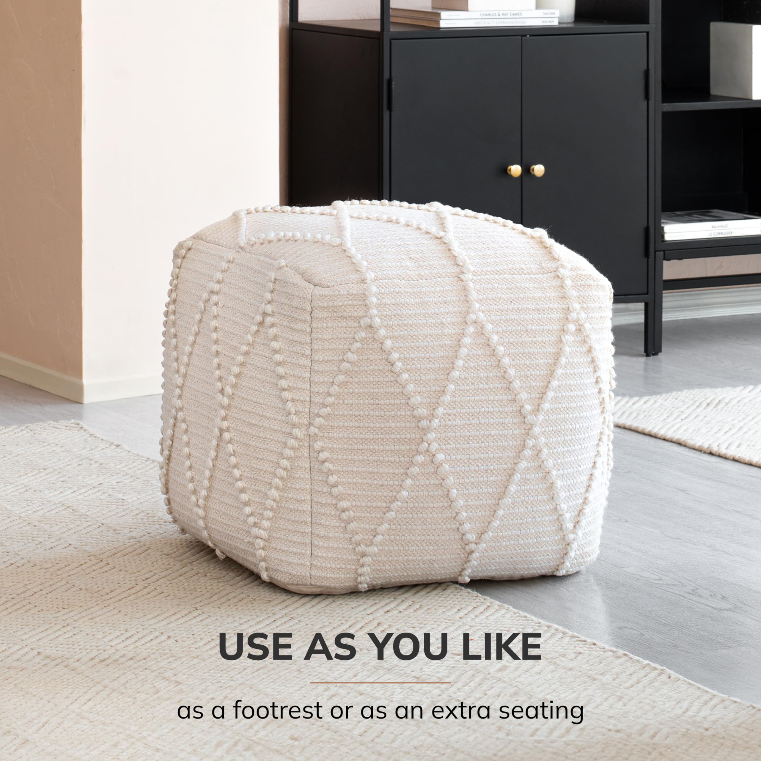 Handmade Pouf Ottoman Footrest