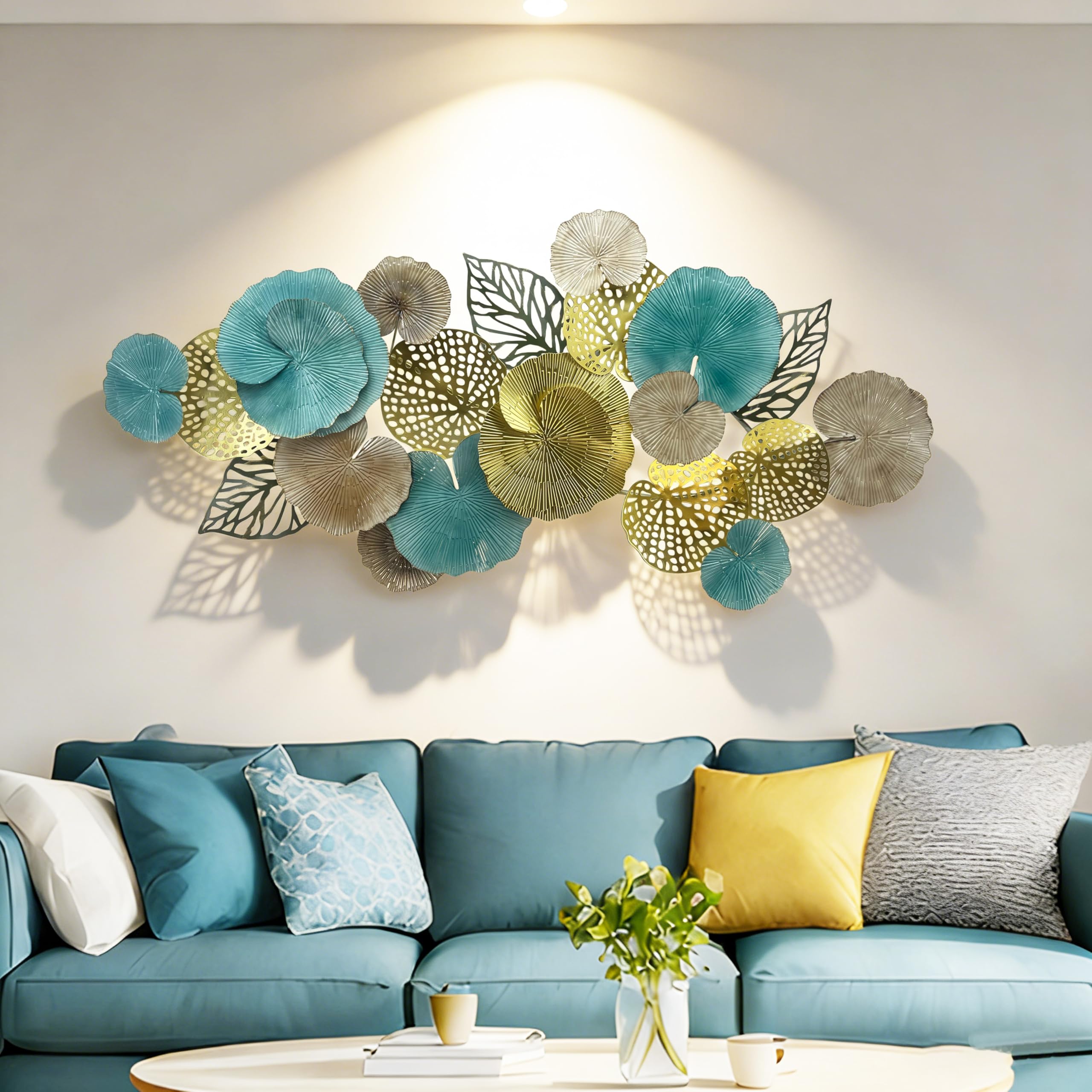 3D Metal Lotus Wall Art