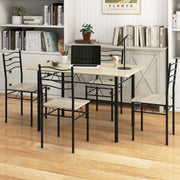 5-Piece Dining Table Set with 4 Chairs