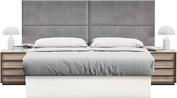 Customizable Wall Panel Headboard Set - Velour Red - Pack of 4