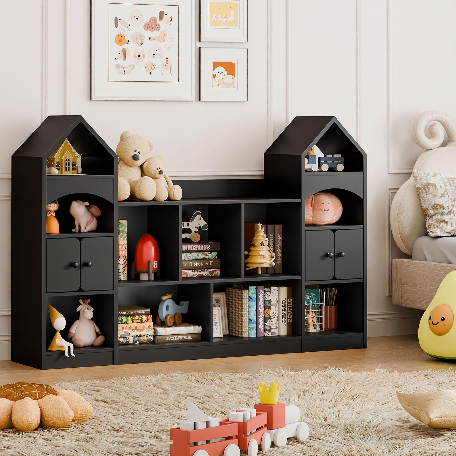 Castle Shape Children's Bookshelf Storage Organizer
