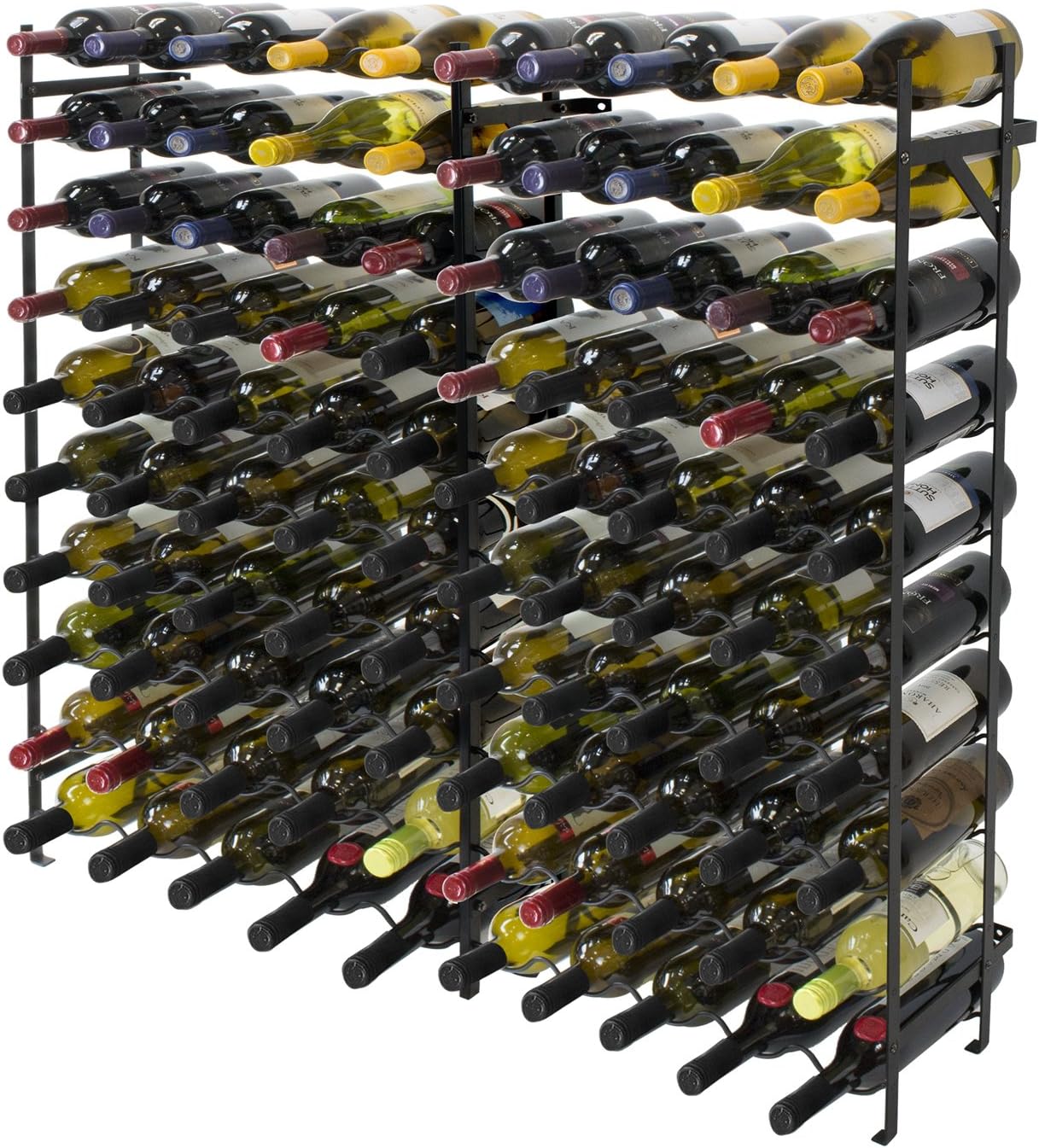 40 Bottle Wine Rack Floor Standing Metal Storage
