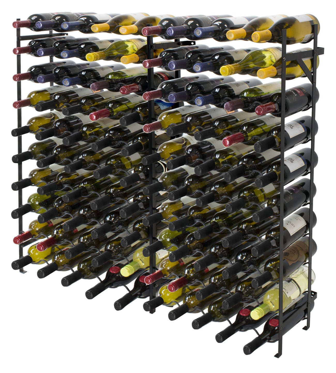 40 Bottle Wine Rack Floor Standing Metal Storage