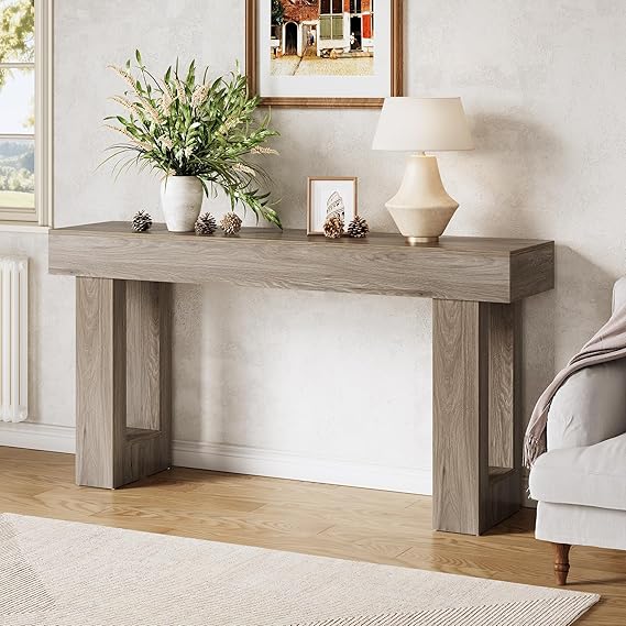 63-Inch Console Table for Entryway