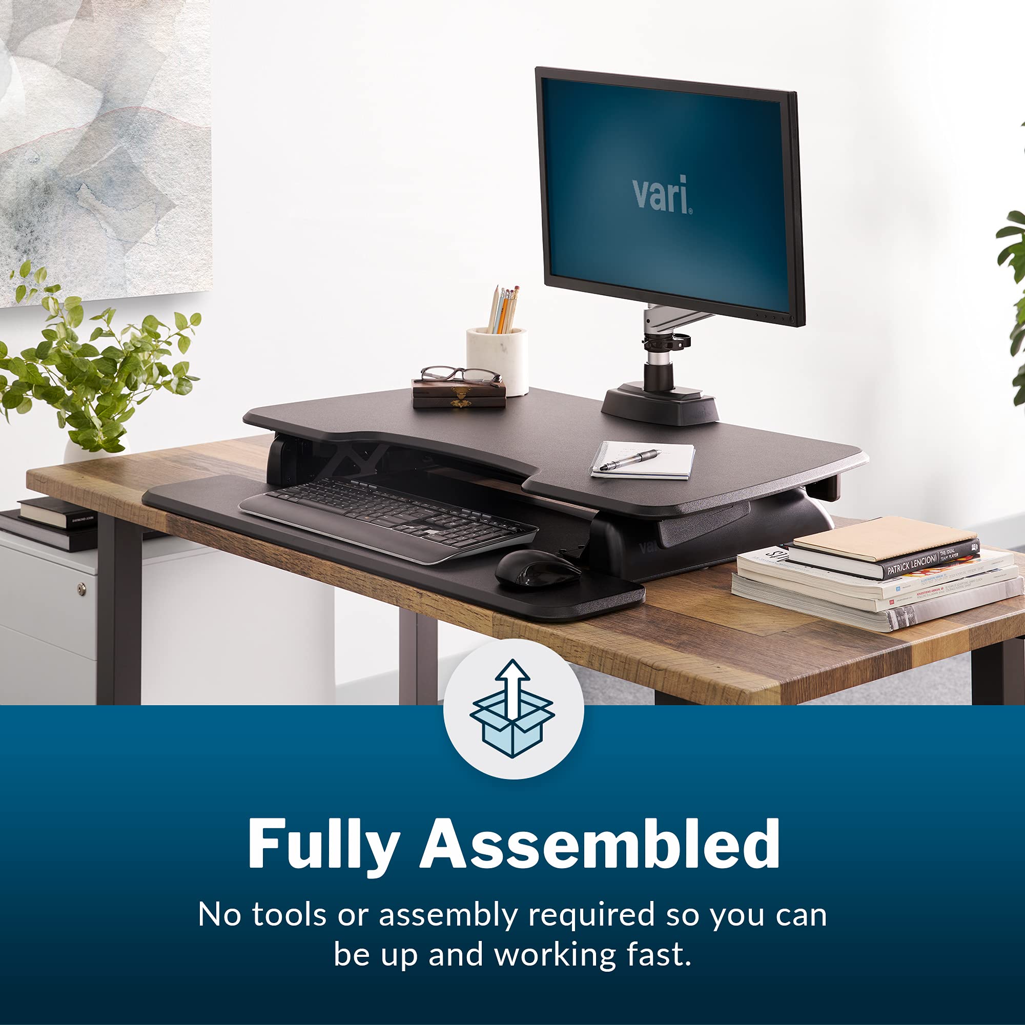 Two-Tier Standing Desk Converter 36" Wide