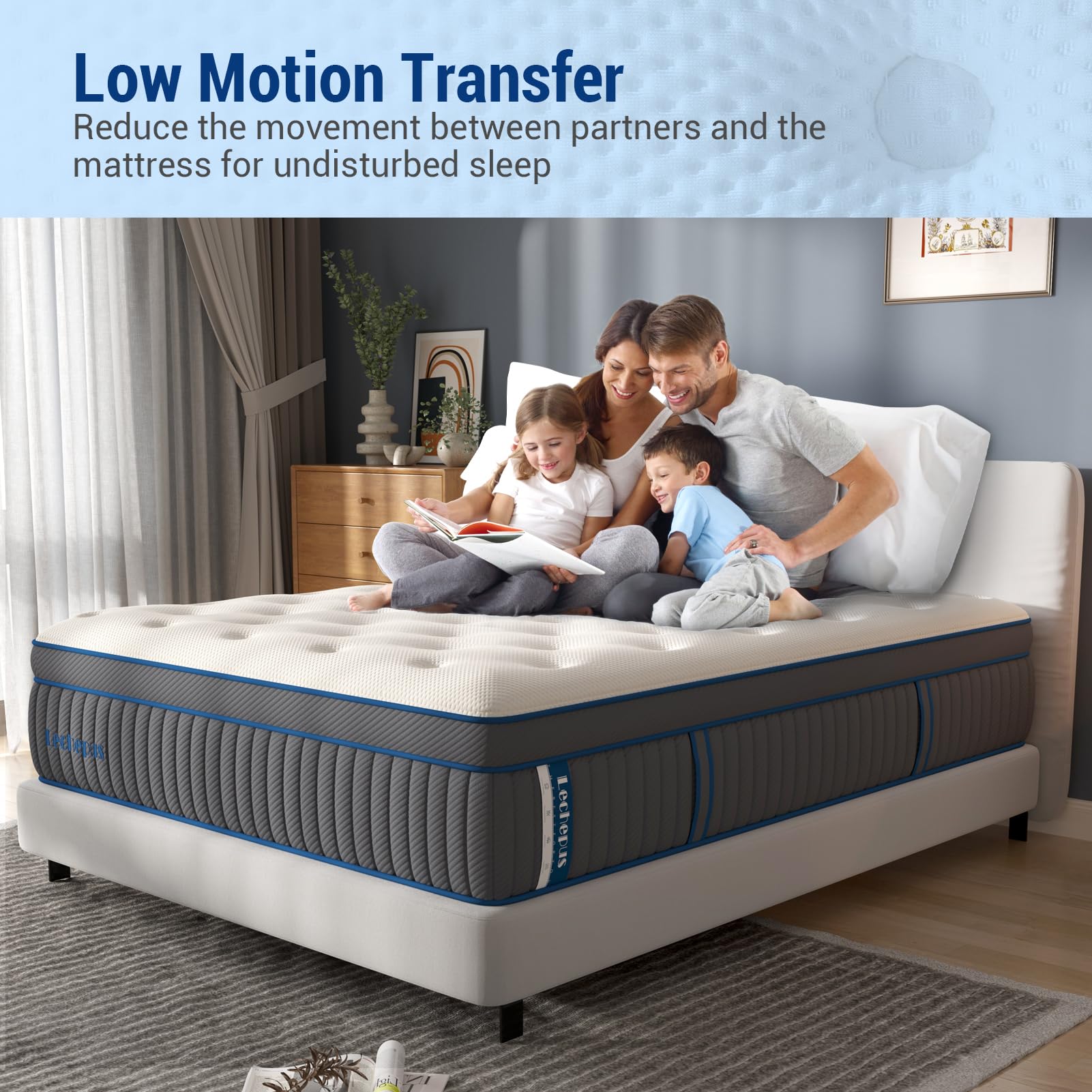 14 Inch Queen Mattress Medium Plush Hybrid with Cooling Gel Memory Foam
