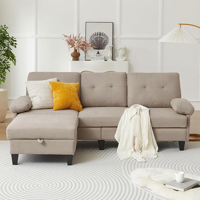 84" Convertible Sectional Sofa with Reversible Chaise