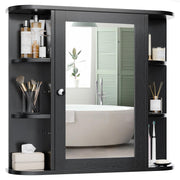 Bathroom Mirror Cabinet Wall Mounted with 6 Shelves