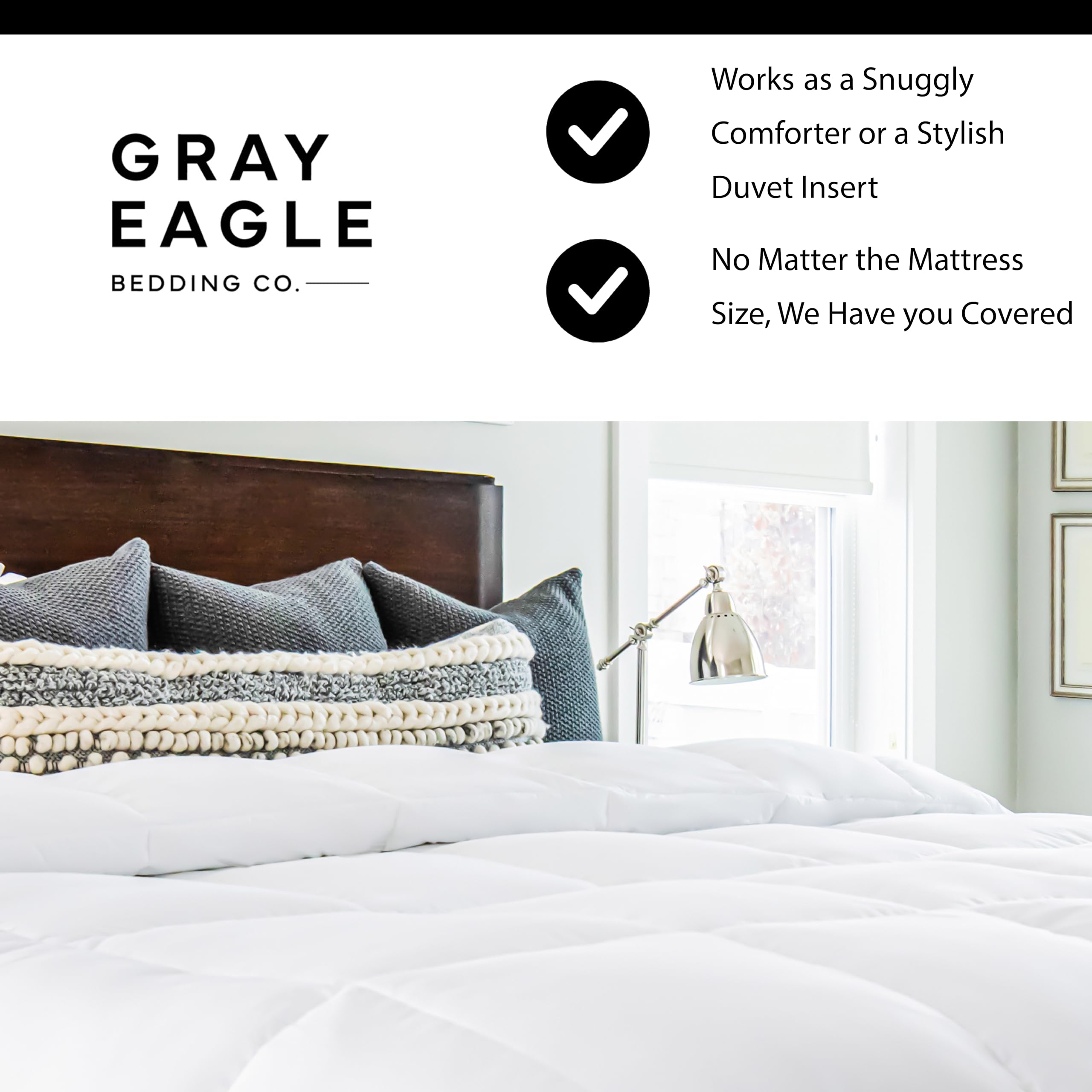 Oversized King Comforter - Synthetic Down Alternative