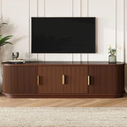 66.9" Wooden TV Stand with Sliding Doors