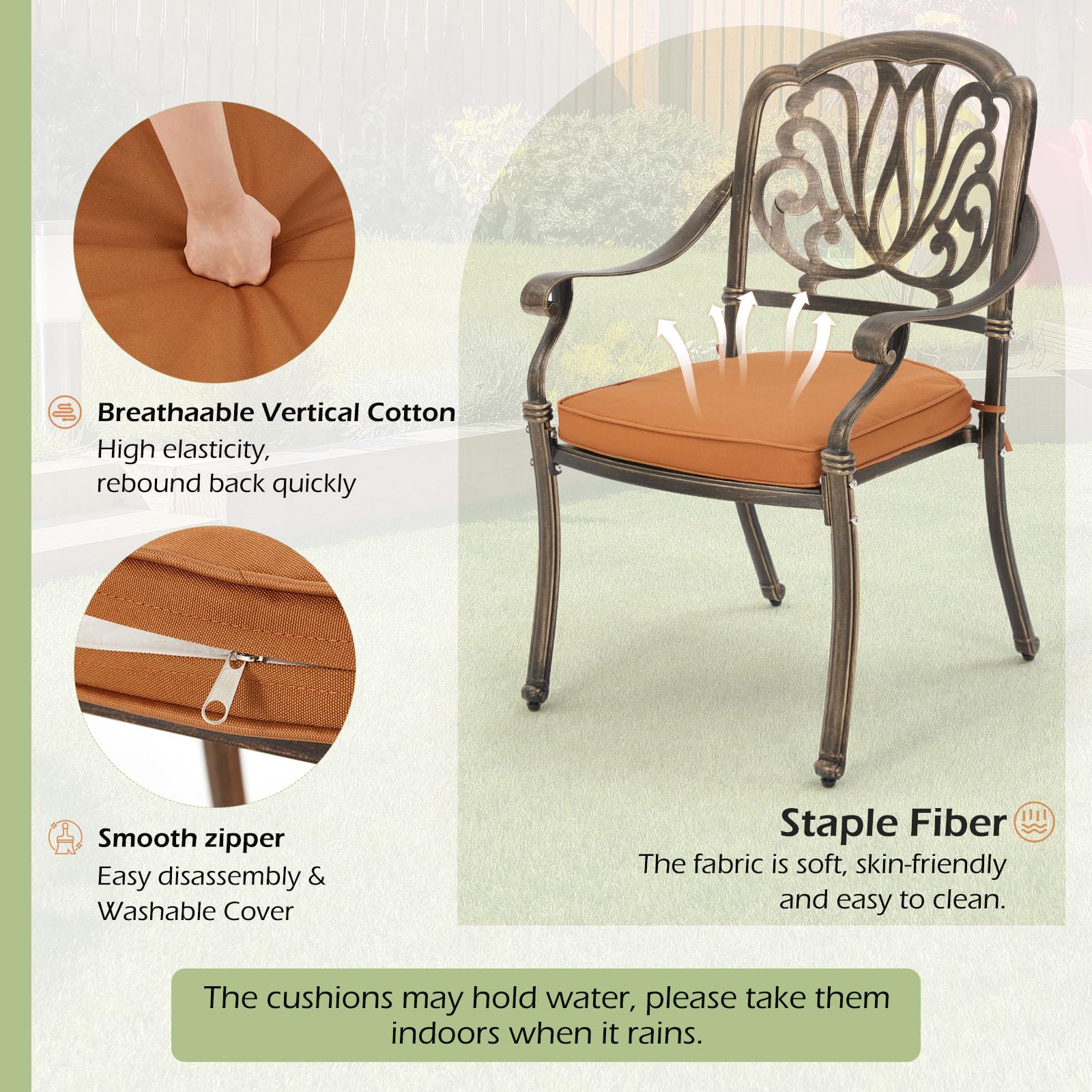 9-Piece Cast Aluminum Outdoor Dining Set