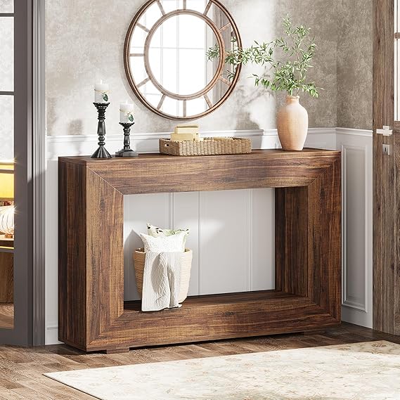47 Inch Farmhouse Console Table with Storage