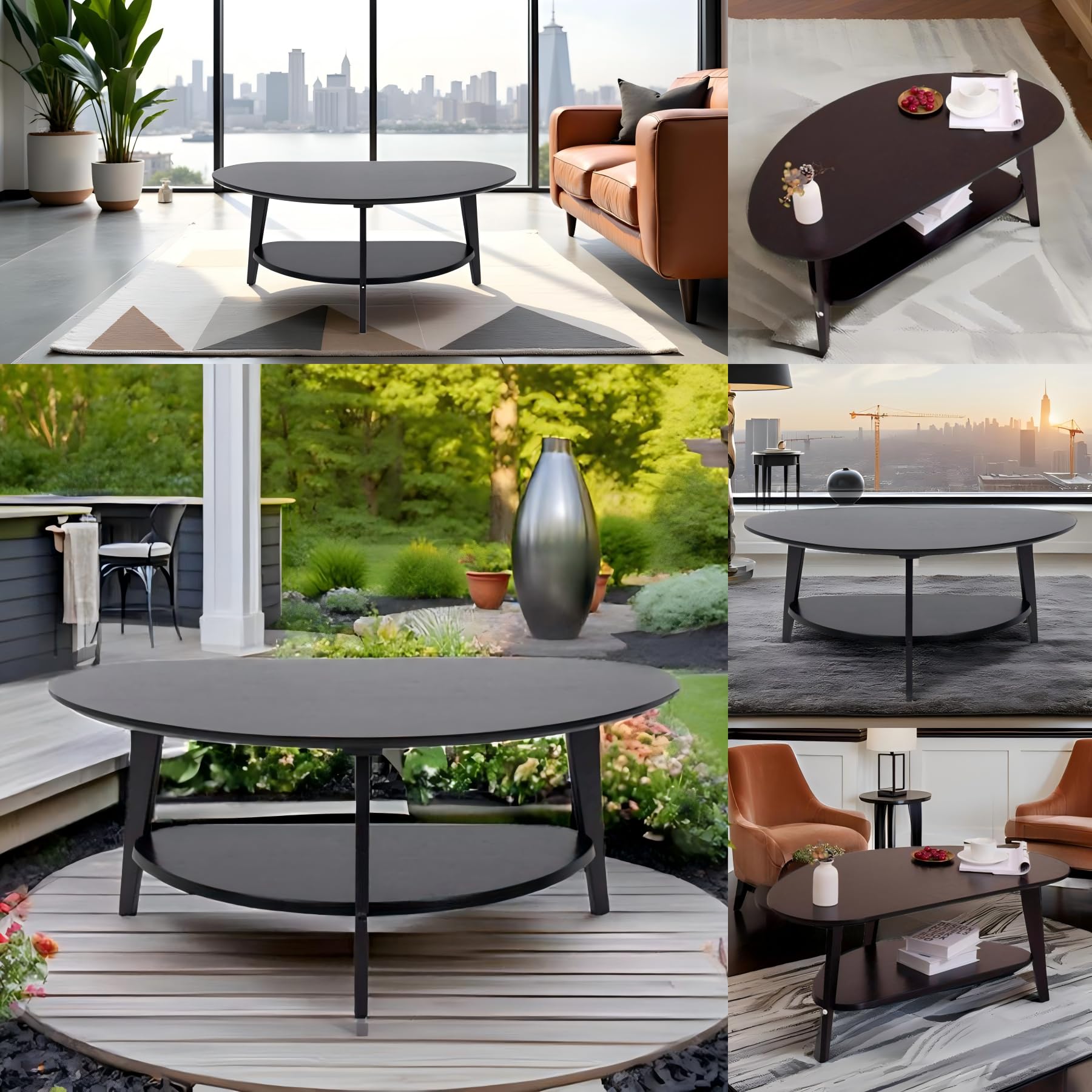 Mid Century Modern Oval Coffee Table