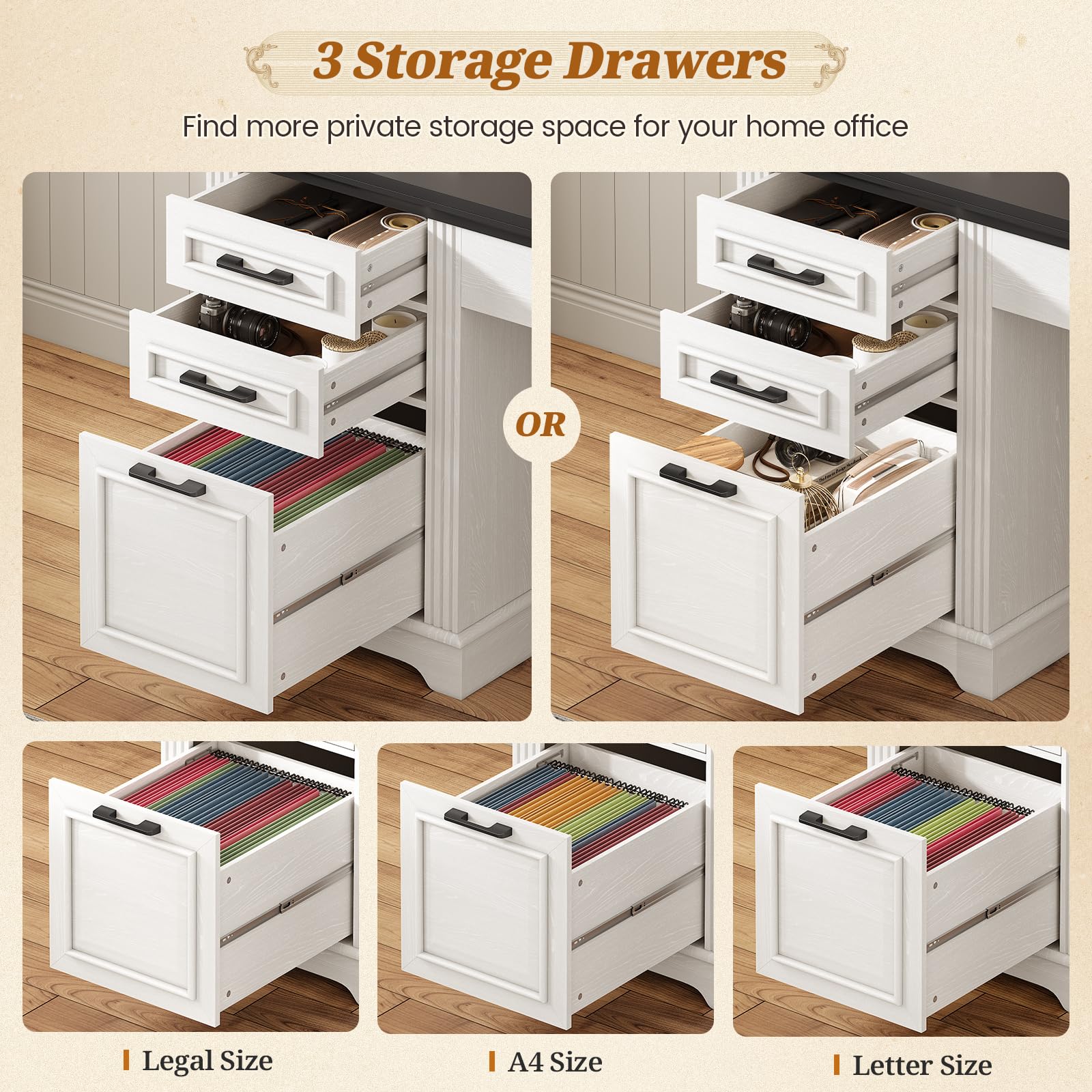 L-Shaped Desk with Hutch and Storage Shelves