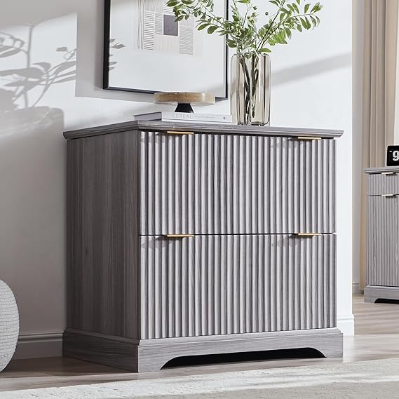 2 Drawer File Cabinet with Charging Station