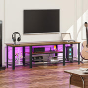 Industrial TV Stand with RGB LED Lights