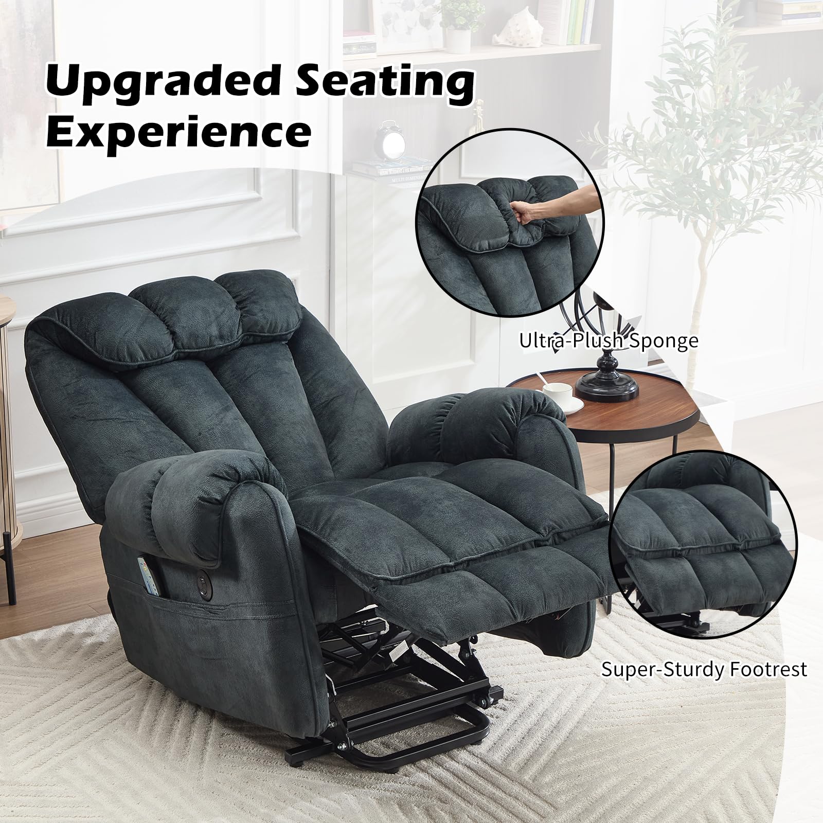 Power Lift Recliner with Massage and Heat