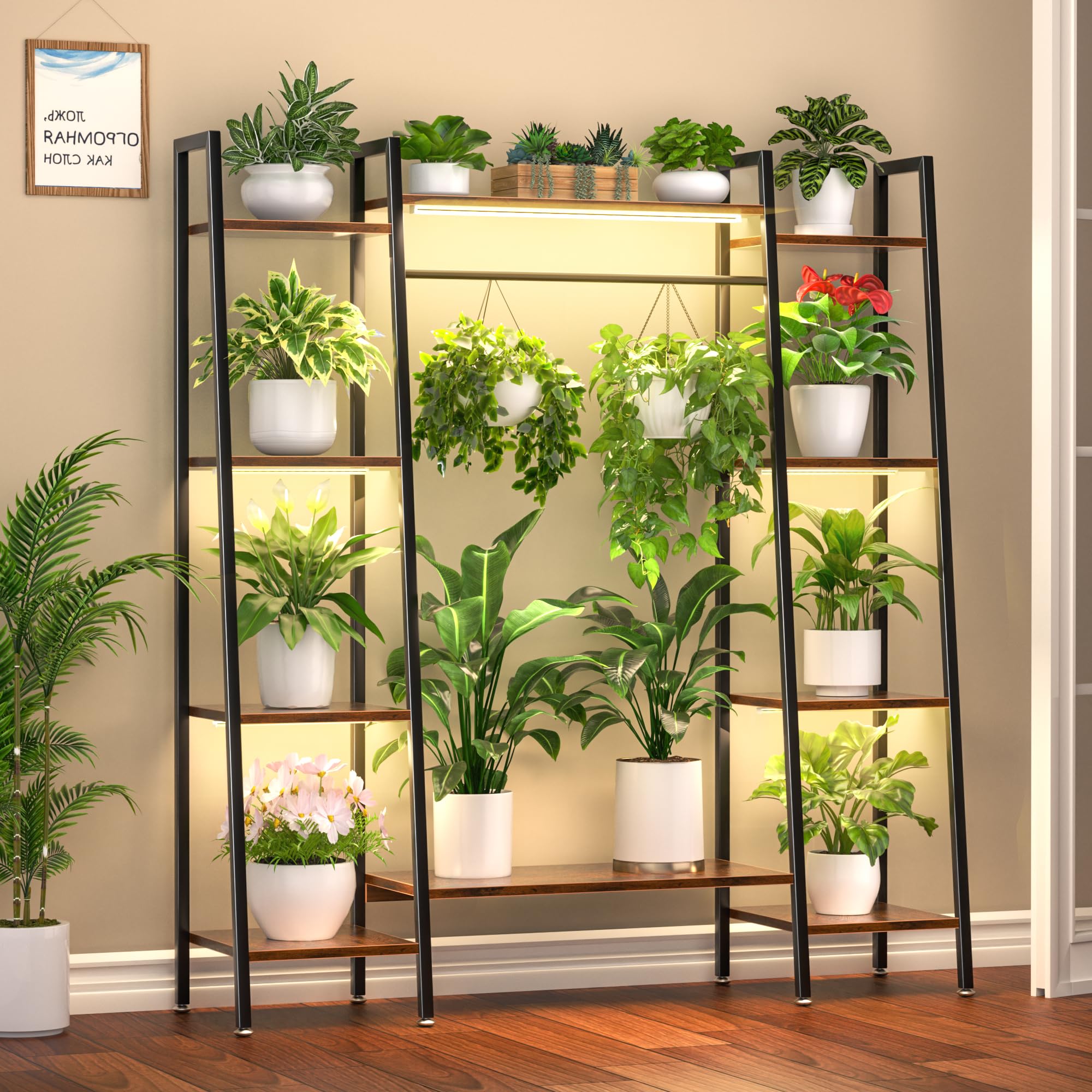 6-Tier Plant Stand with Grow Lights