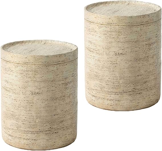 Concrete Stump Side Table Set of 2