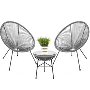 3-Piece Acapulco Patio Bistro Set with Glass Table