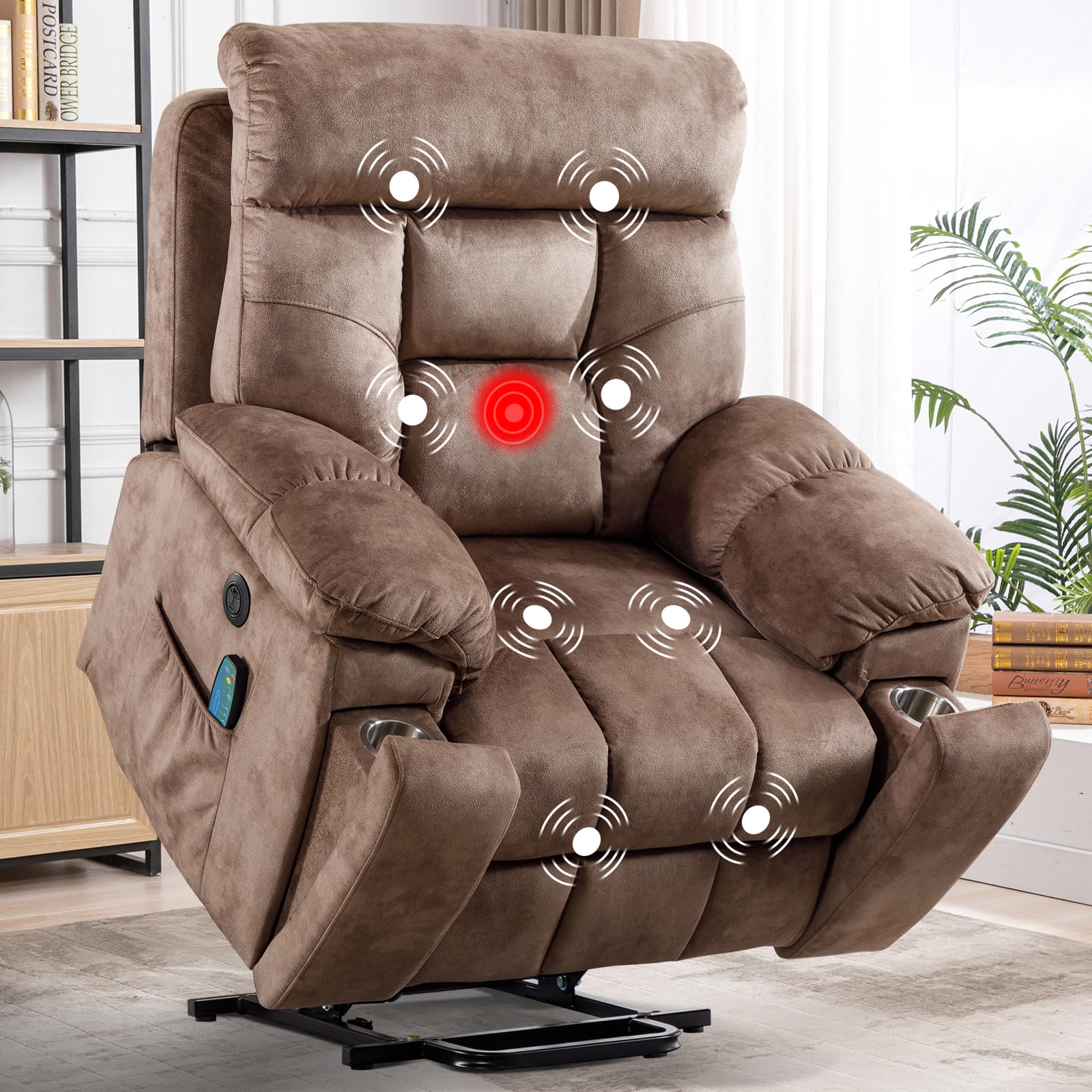 Power Lift Recliner Chair with Massage and Heat