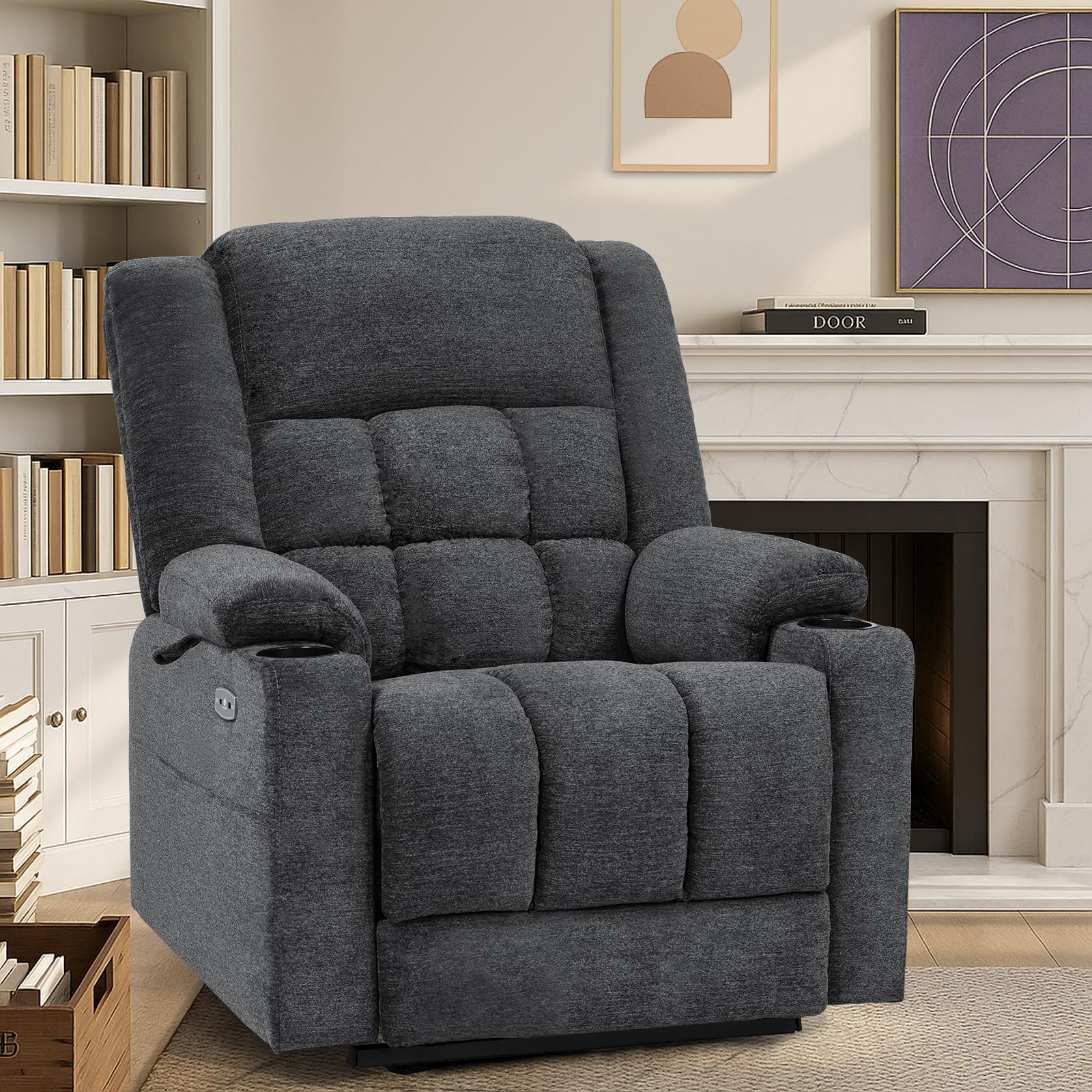 Dual Motor Power Lift Recliner with Heat and Massage