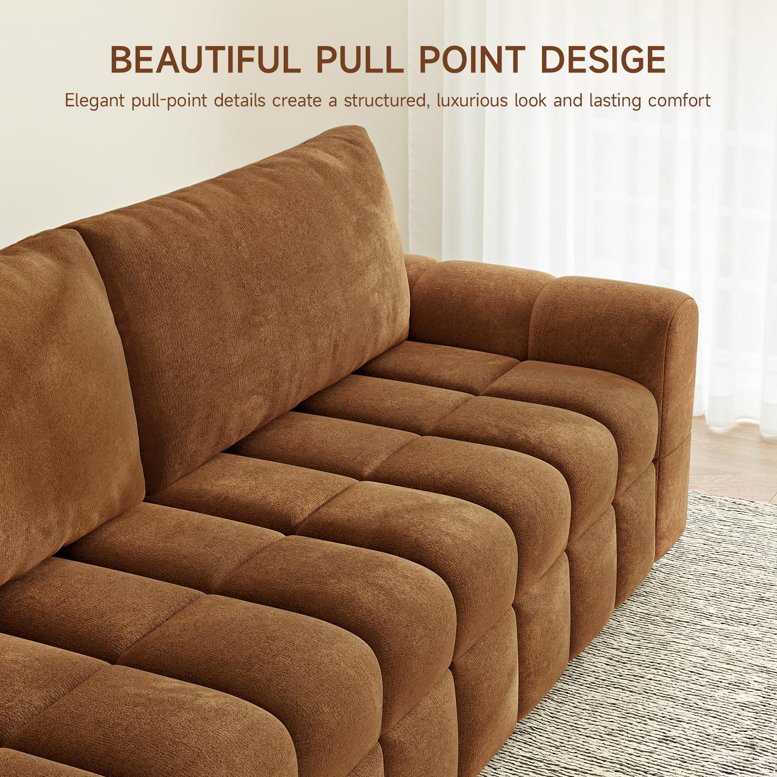 82" Loveseat Sofa with Pull Point Seat Cushion