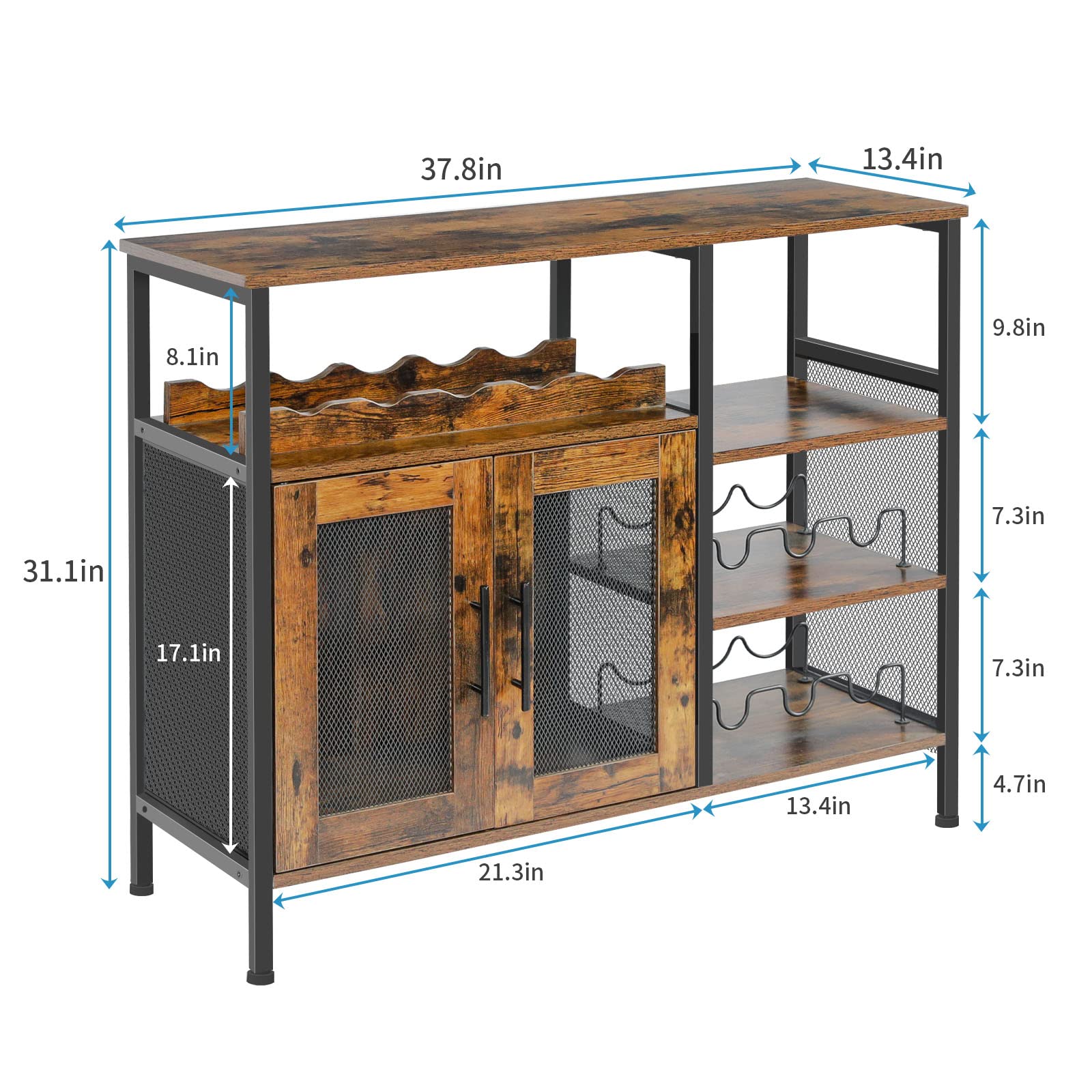 Wine Bar Cabinet with Glass Holder