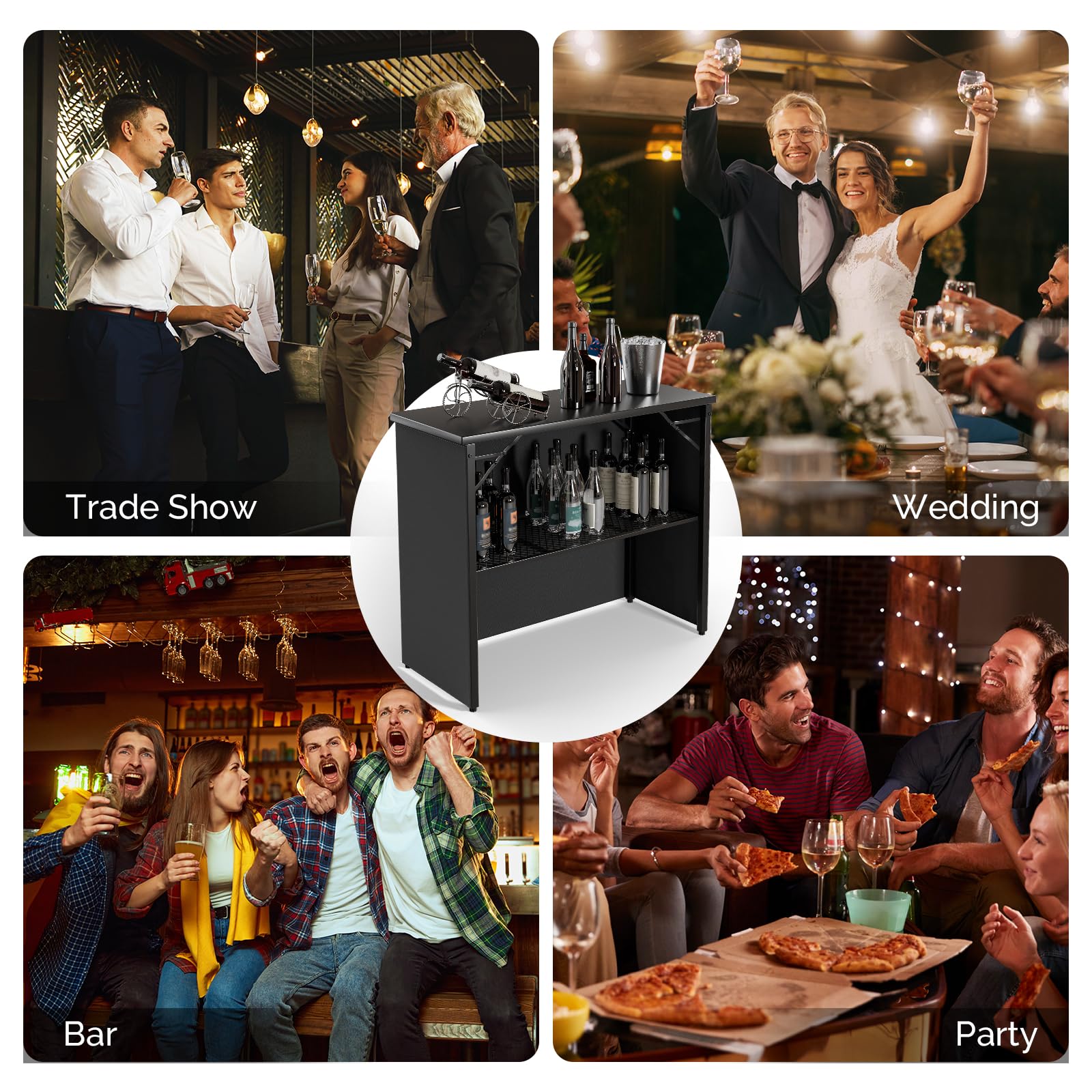 45" Commercial Portable Bar Table
