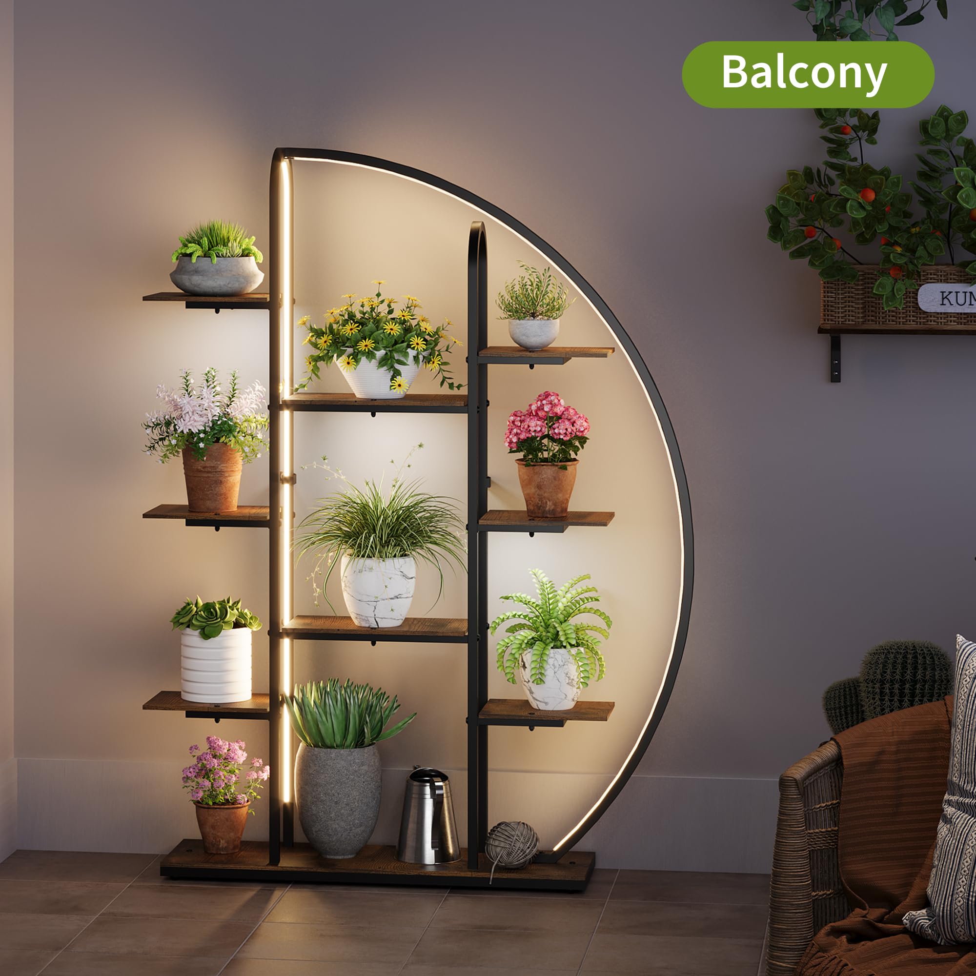 9-Tier Plant Stand with Grow Lights