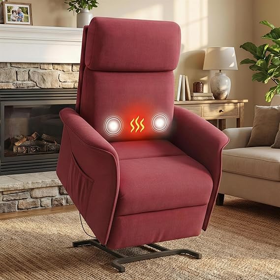 Power Lift Recliner Chair with Massage and Heat