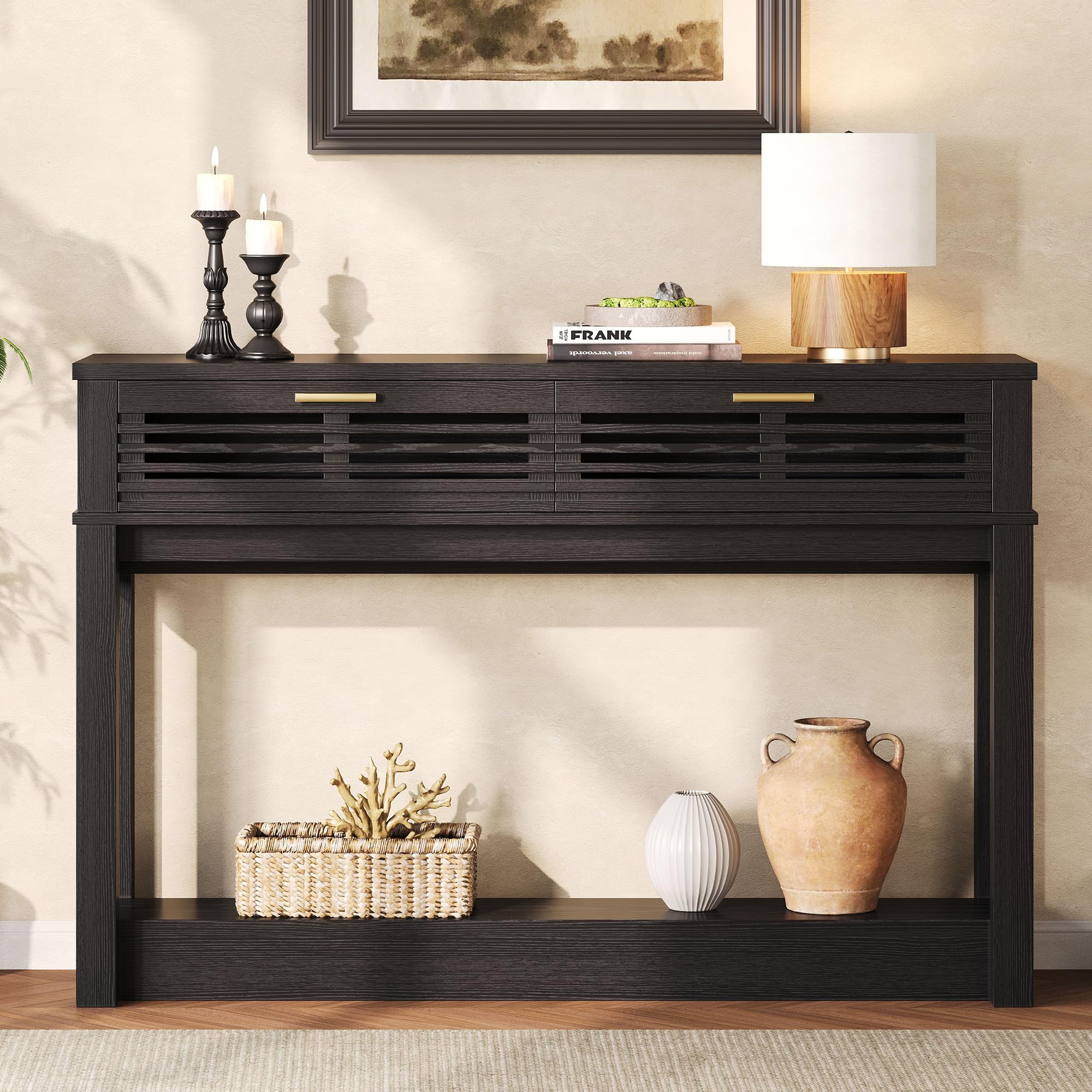 47" Entryway Console Table with Drawer and Storage