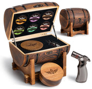 Whiskey Smoker Kit with Charred Wood Barrel and Torch