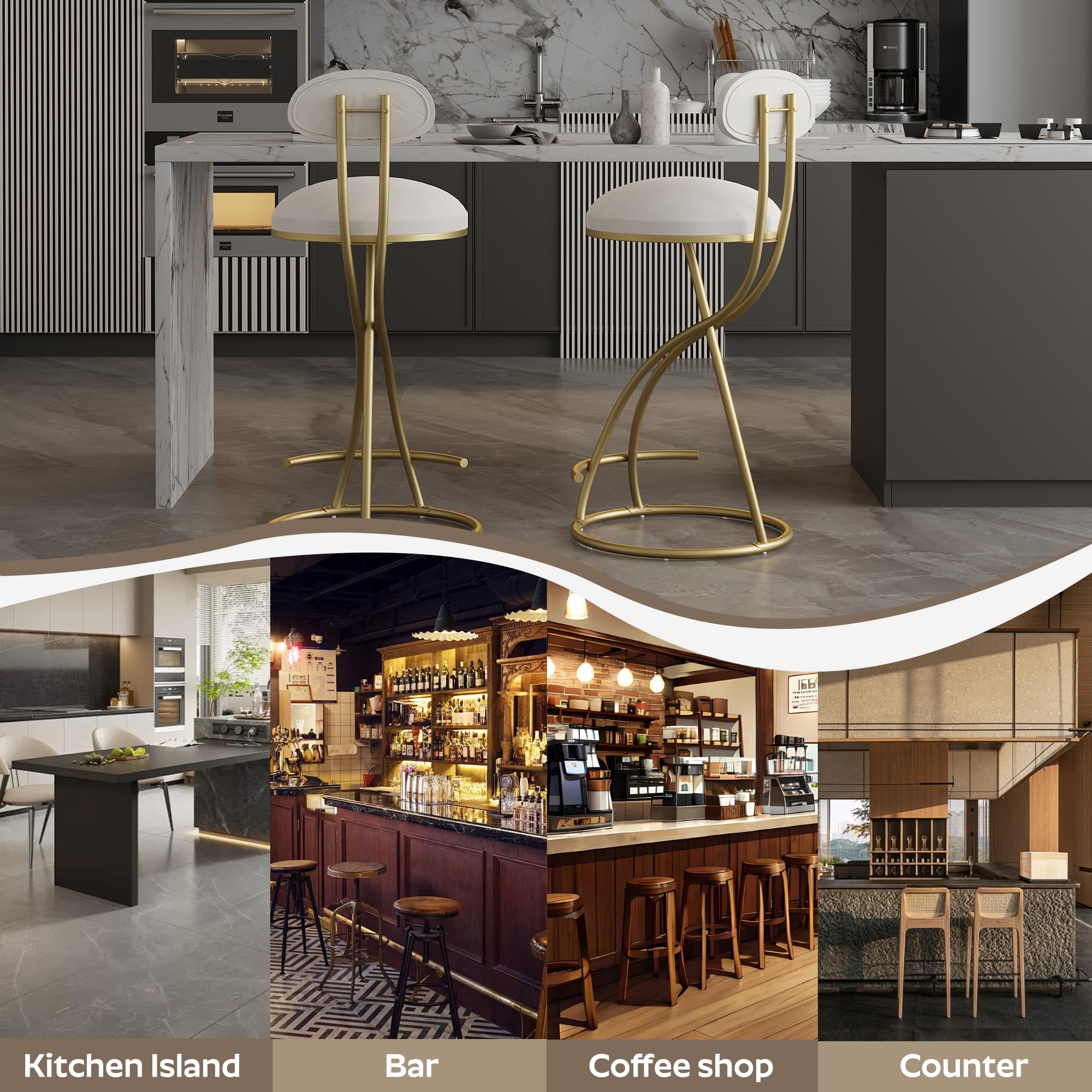 3 Piece Pub Dining Set with Glass Table and Velvet Stools