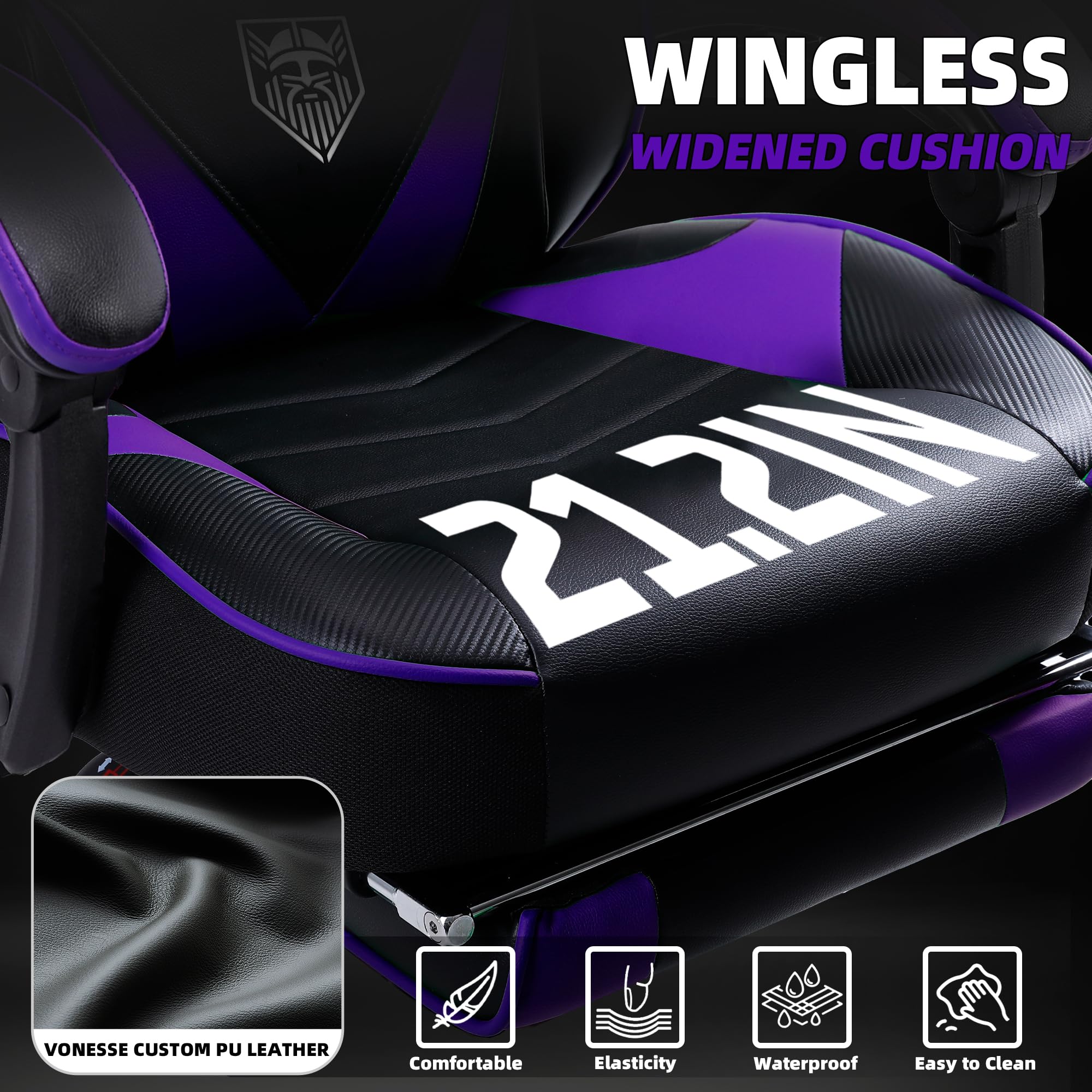 Ergonomic Gaming Chair with Massage and Footrest