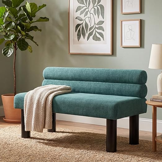 Wally Boucle Upholstered Dining Bench