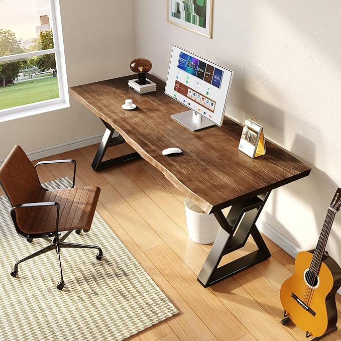 55 Inch Solid Wood Desk