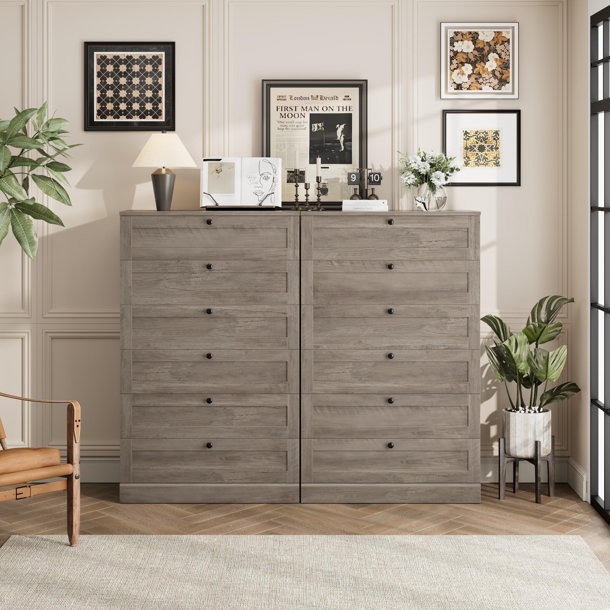 6 Drawer Dresser 52" Tall Chest