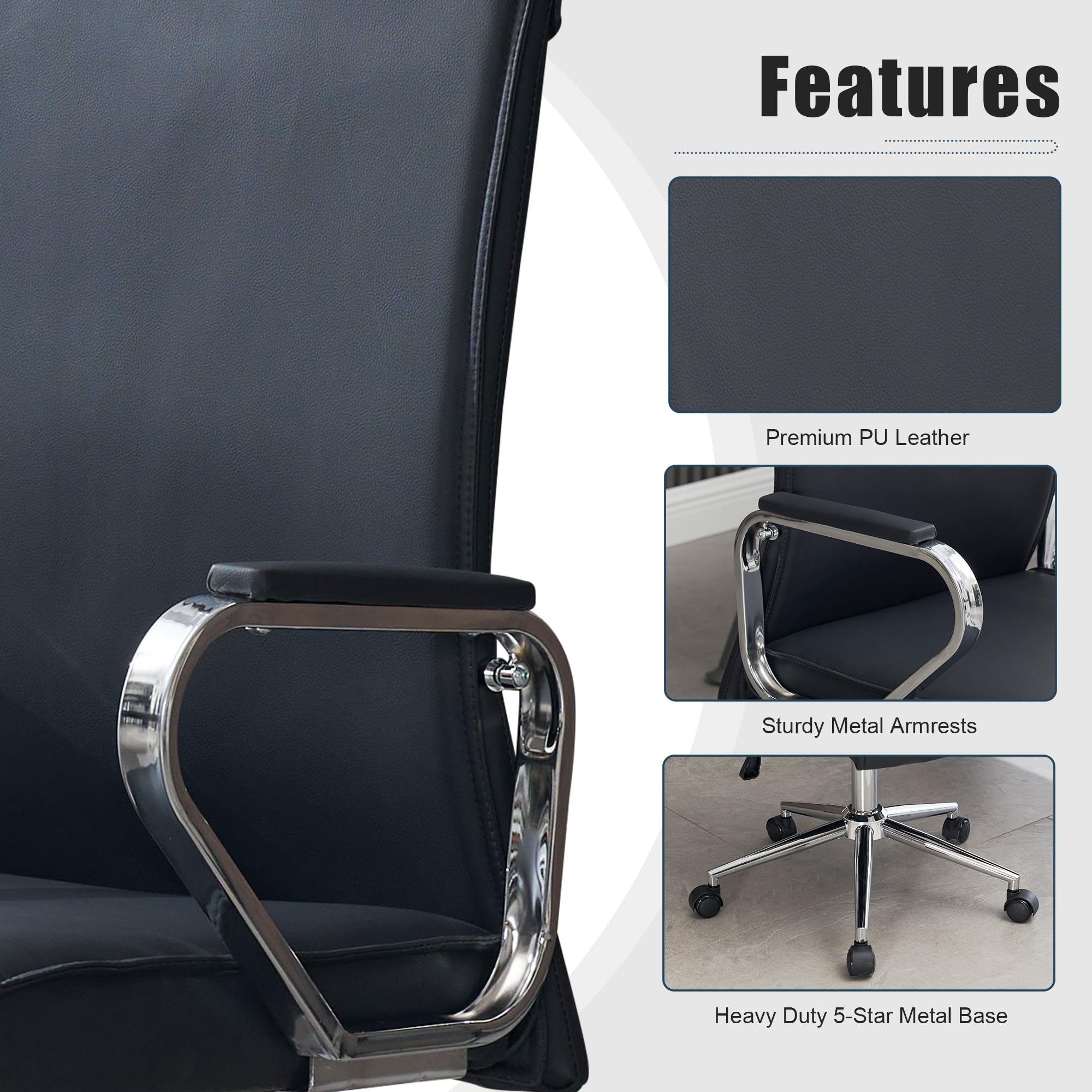 Ergonomic Leather Office Chair