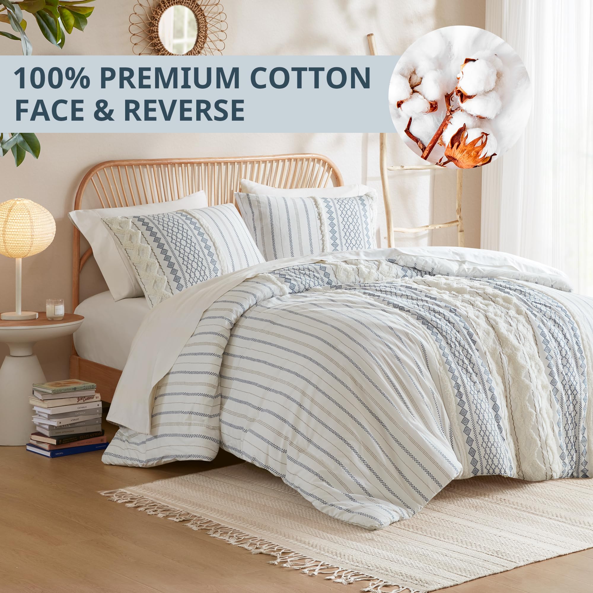 Cotton Chenille Tufted Comforter Set King