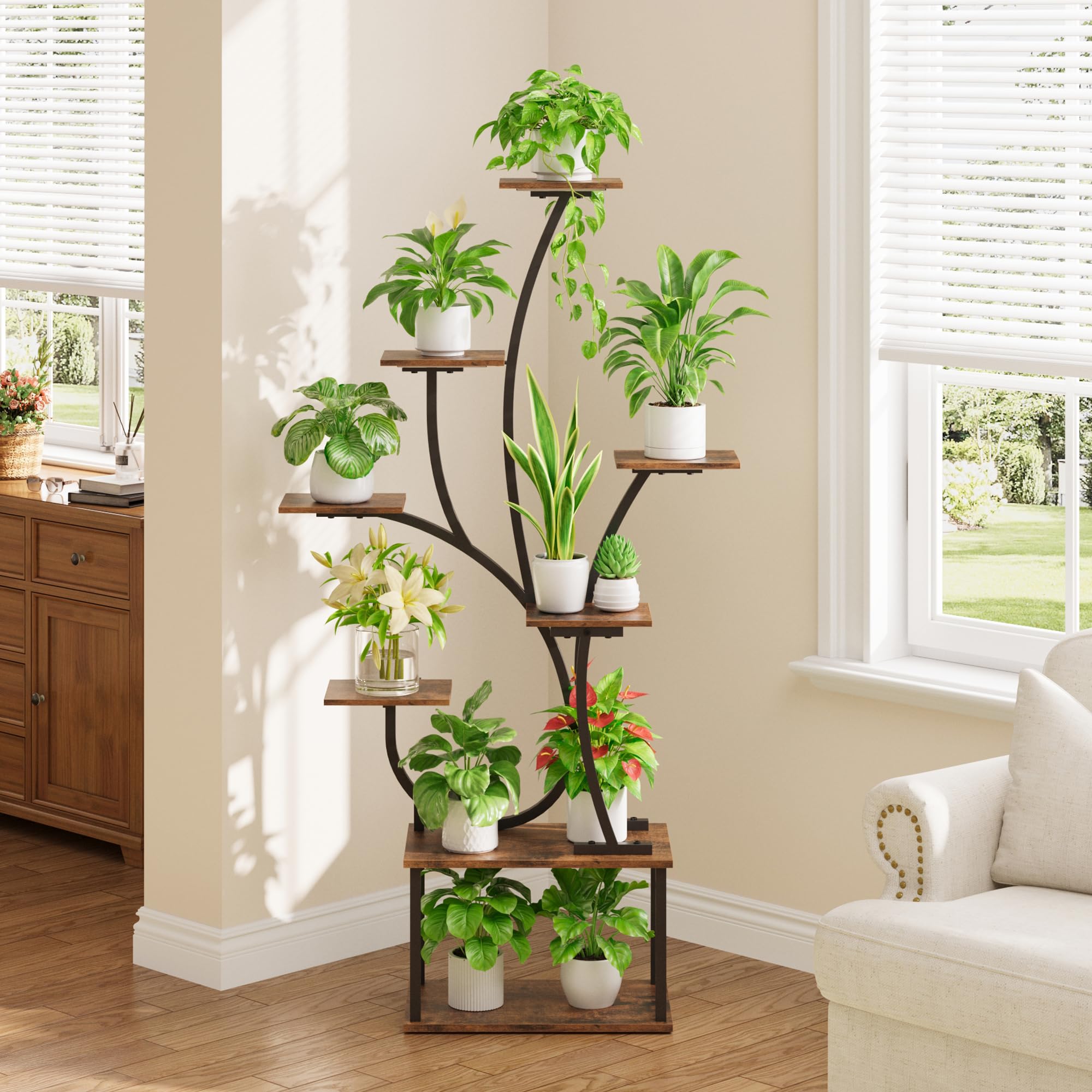 8-Tier Plant Stand with Grow Lights