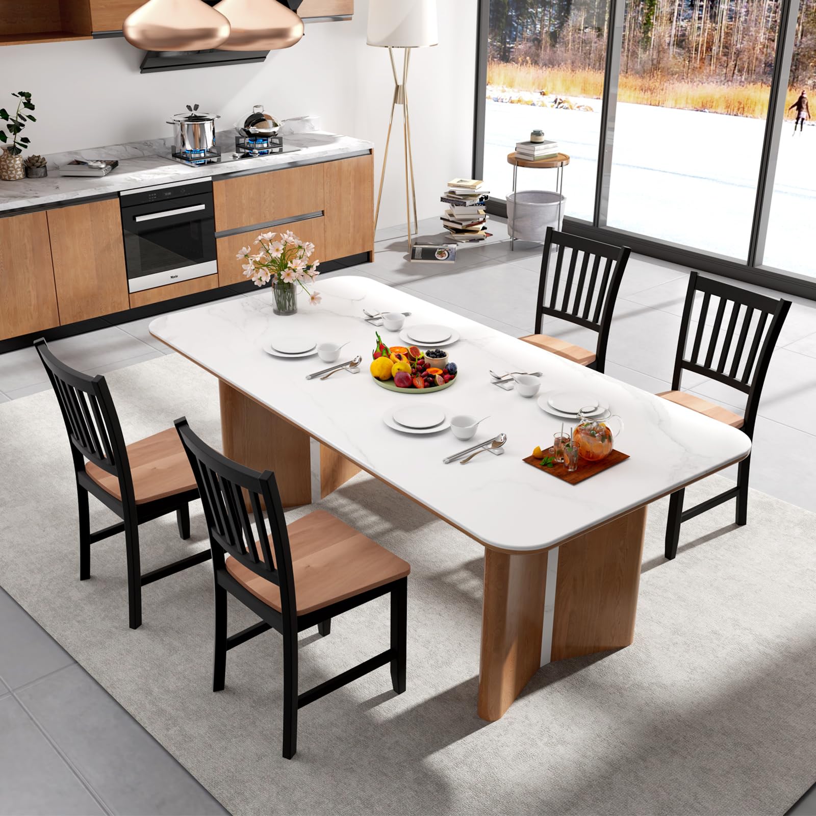 Mid-Century Modern Dining Chairs Set of 4