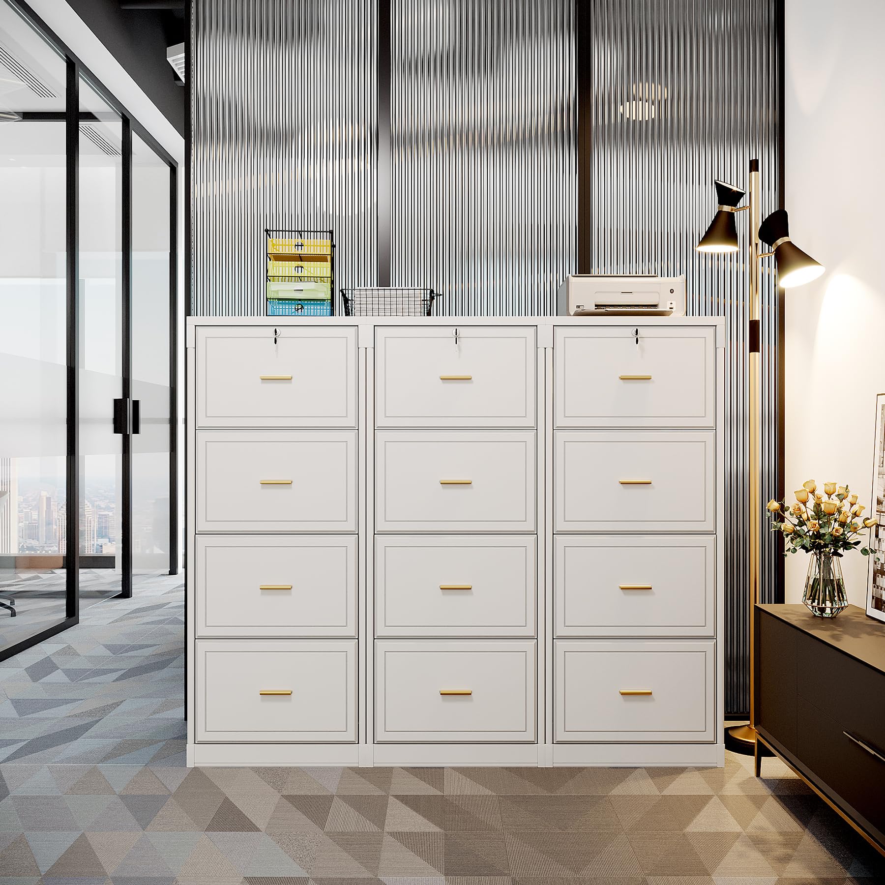 4-Drawer Lockable File Cabinet