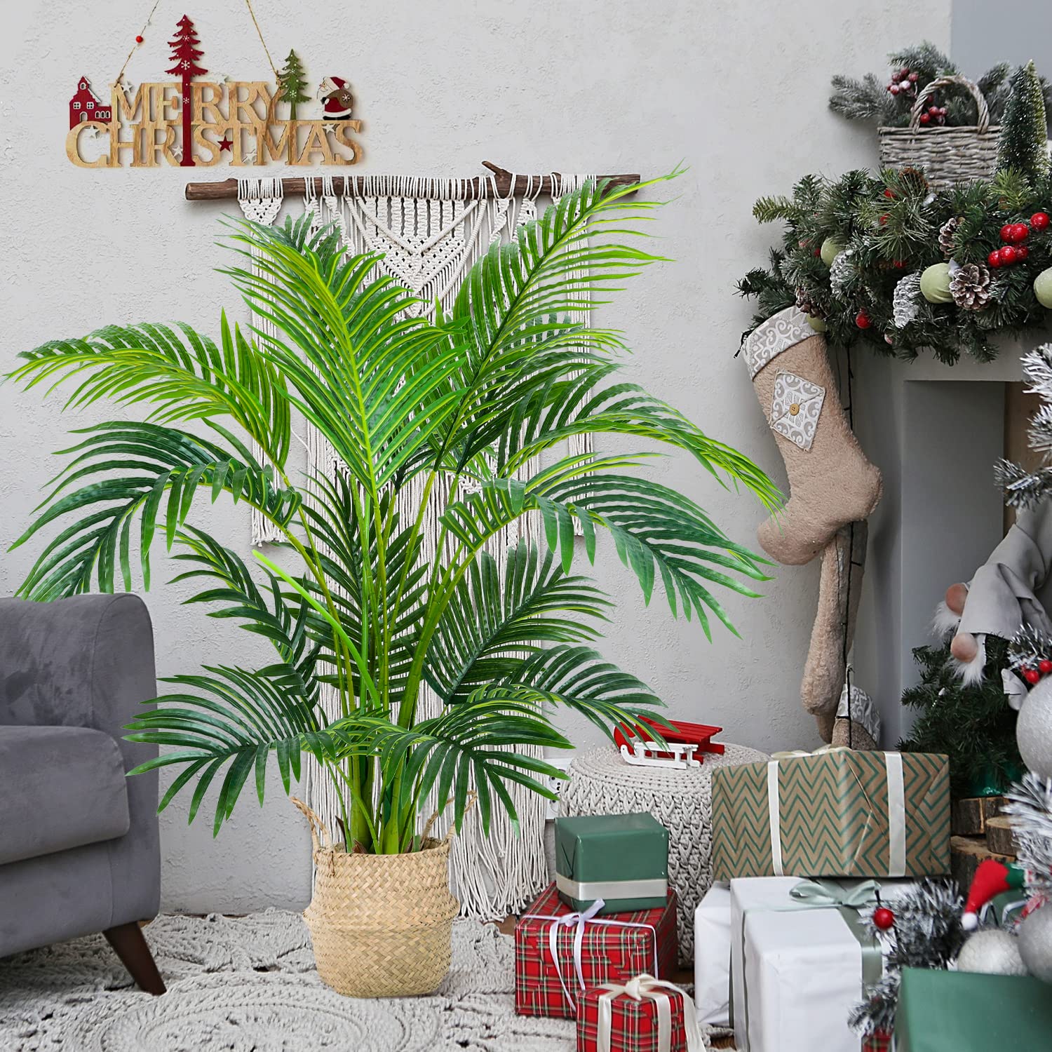4ft Artificial Areca Palm Plant 2 Pack