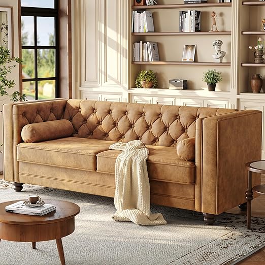 Chesterfield Button-Tufted Sofa 79 Inch