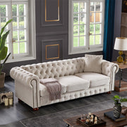Chesterfield Sofa with Button Tufted Nailhead Trim